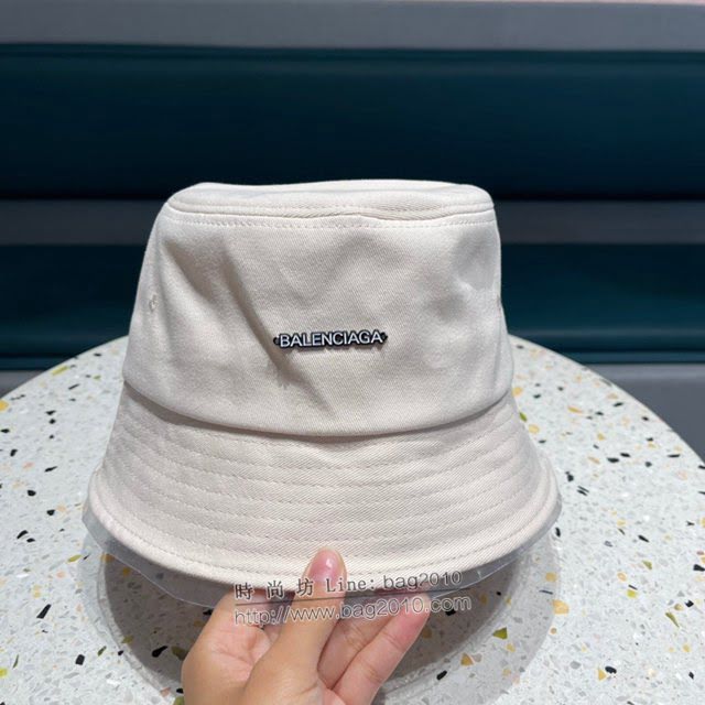 Balenciaga男女同款帽子 巴黎世家長標黑白經典漁夫帽遮陽帽  mm1555
